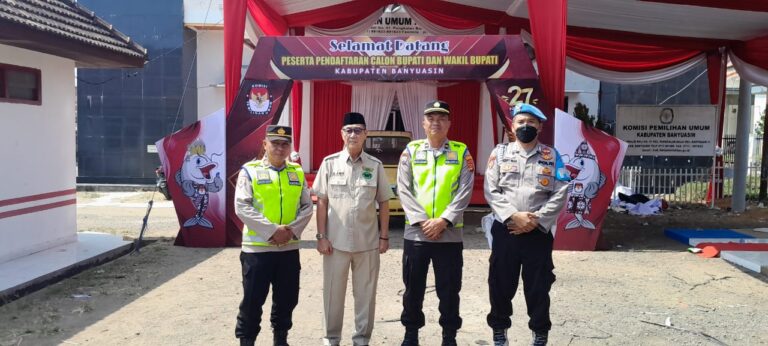 Polres Banyuasin gelar apel Pengamanan Pendaftaran Cabup dan Cawabup di KPUD